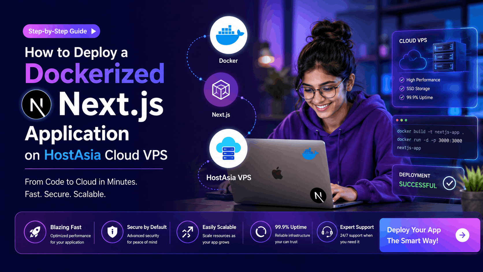 How to Deploy a Dockerized Next.js Application on HostAsia Cloud VPS