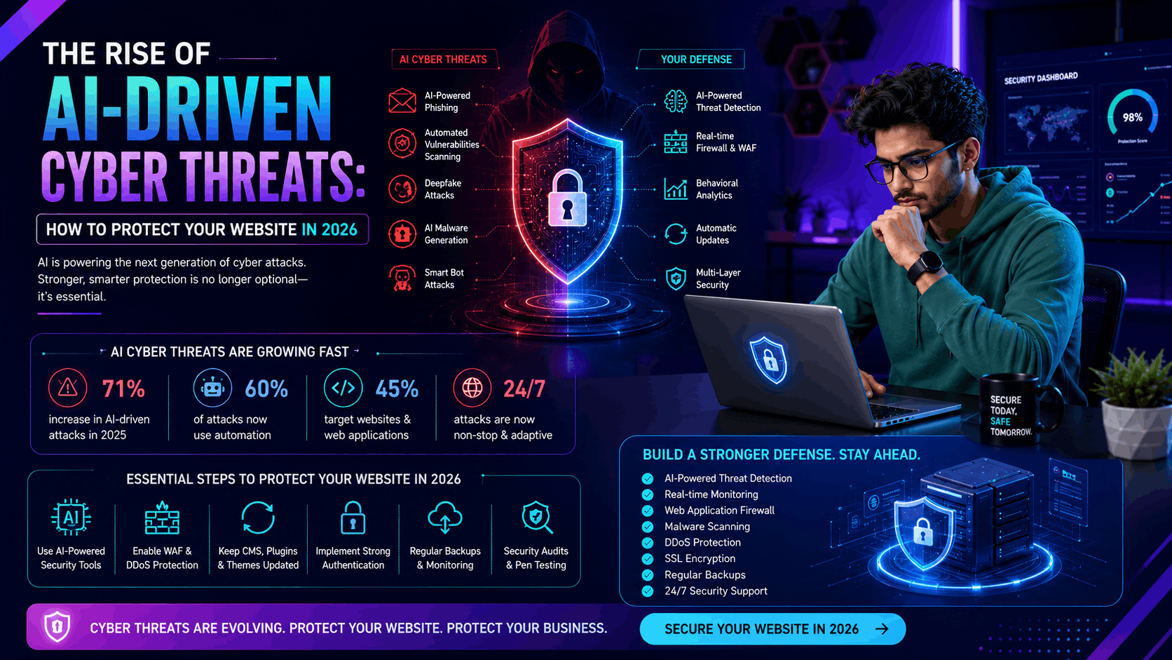 The Rise of AI-Driven Cyber Threats: How to Protect Your Website in 2026